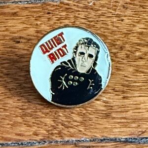 Rare 80’s Vintage Quiet Riot Enamel Pin tie tack brooch.